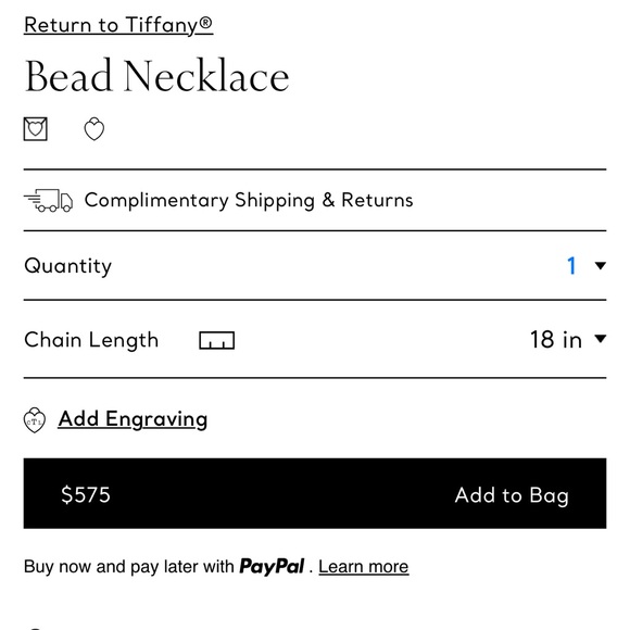 Return to Tiffany Bead Necklace - Picture 2 of 9